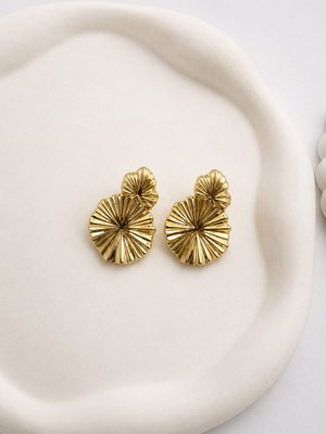 Adesing Kadın Çelik 14K Vip Küpe Gold