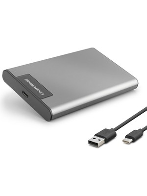 Skygo 2.5 Inç Sata Hdd/Ssd Harici Disk Kutusu Usb 3.0 Type-C Rgb - Gümüş HDX1782