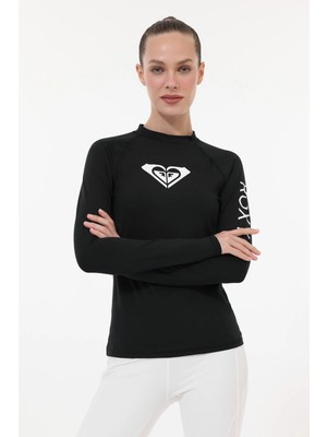Roxy Whole Hearted Ls Siyah Kadın Surf Uzun Kol T-Shirt