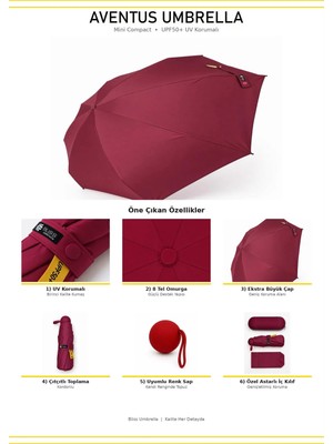 Aventus Umbrella Kapsül Şemsiye - Uv Korumalı Güneş Şemsiyesi