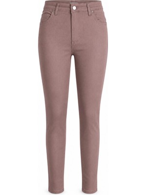 Double Skinny Bej Kadın Jean Pantolon 1010B