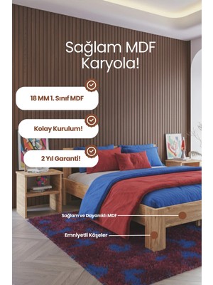 Renazzo Mobilya Letto Çift Kişilik Mdf Karyola