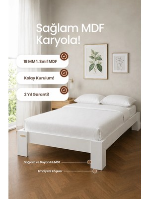 Renazzo Mobilya Stillo Başlıksız Mdf Karyola