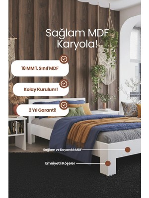 Renazzo Mobilya Letto Tek Kişilik Mdf Karyola
