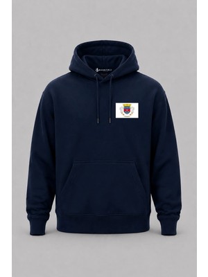 Bahriyeli Collection Kapüşonlu Saint Barthélemy Bayrağı Cep Baskılı Unisex Sweatshirt