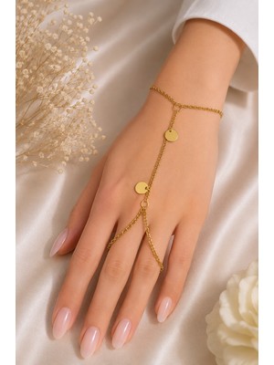 X-lady Accessories Altın Renk Pul Çelik Şahmeran - 3886