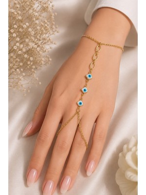 X-lady Accessories Altın Renk Yonca Çelik Şahmeran - 3884