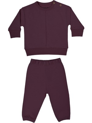 Organickid Dusty Rose Kız Bebek Bordo 2'li Takım