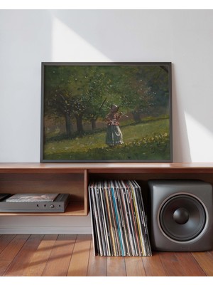 Pegziz Kırsal Yaşam Çerçeveli Sanat Poster Duvar Dekoru