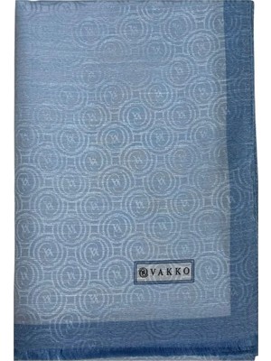 Vakko Helezon  Pamuk İpek Şal 41728-Açık Mavi