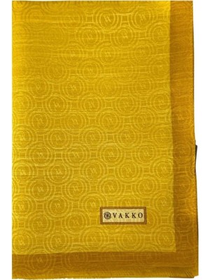 Vakko Helezon  Pamuk İpek Şal 41728-Sarı