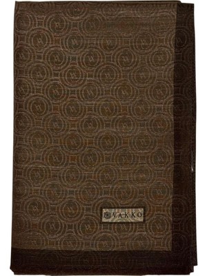 Vakko Helezon  Pamuk İpek Şal 41728-Kahve