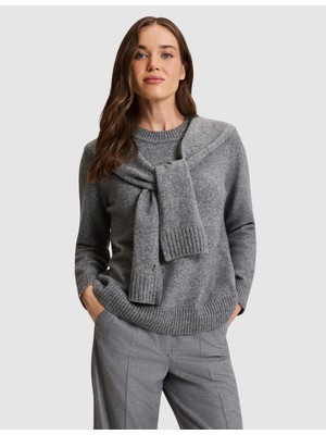 Pierre Cardin Gri Melanj Regular Fit Kazak 50331425 VR086