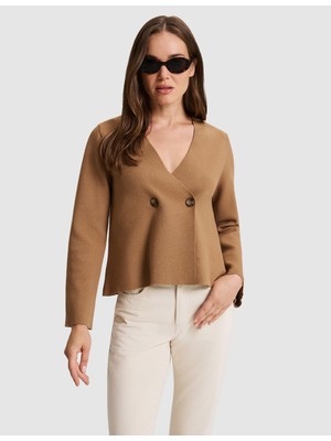 Pierre Cardin Camel Regular Fit Triko Hırka 50331256 VR015