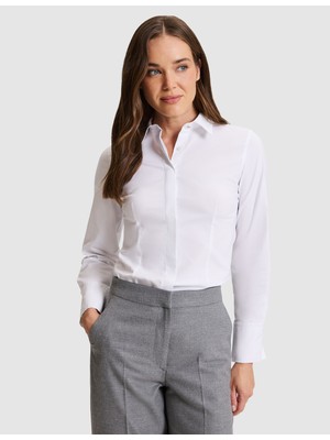 Pierre Cardin Beyaz Slim Fit Uzun Kollu Gömlek 50331517 VR013