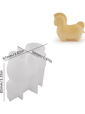 Eternal Luck At Figürlü Silikon Kalıp | Mum, Alçı, Çimento ve Beton Döküm Kalıbı | 1 Adet 97MM 85MM