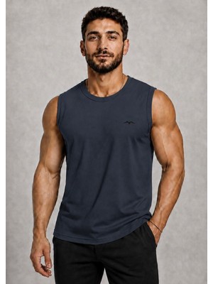Axxel Erkek Füme Bisiklet Yaka Kolsuz T-SHIRT-D690