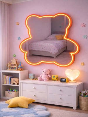 Dh Elektromarket Ayıcık Neon Pleksi Ayna 62X50