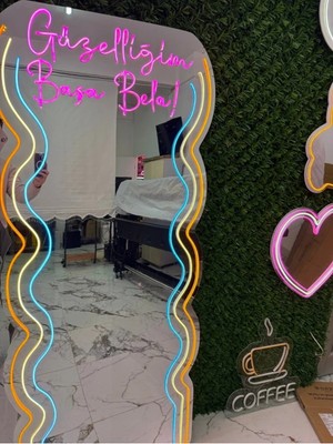 Dh Elektromarket Güzelliğim Başa Bela Neon Pleksi Ayna 180X80 cm