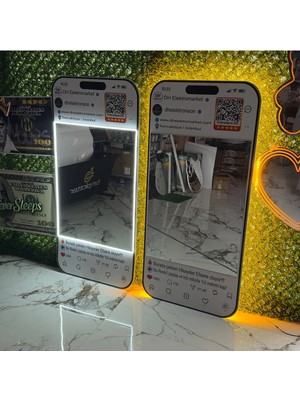 Dh Elektromarket 150X65 cm Instagram Hikaye Tasarım Neon Aynası