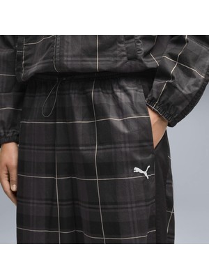 Puma Kadın / Kız Siyah Puma T7 Tartan Woven Pants Siyah Kadın Pantolon