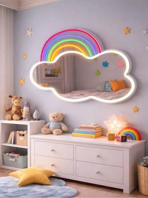 Dh Elektromarket Gök Kuşağı Neon Pleksi Ayna 70X55 cm