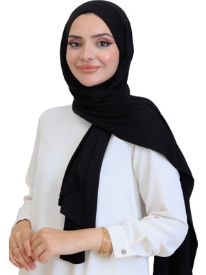 Modish Group Penye Boyun Kapamalı Şal Başörtü Hazır Giyim Turban Esnek Jersey Şal