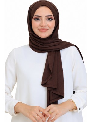 Modish Group Penye Boyun Kapamalı Şal Başörtü Hazır Giyim Turban Esnek Jersey Şal