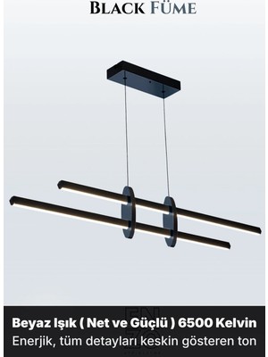 Enzo Light Halo Lineer LED Sarkıt Avize – Kumandalı Dim Edilebilir – Yukarı & Aşağı Işık