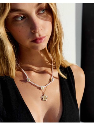 Allbucks Bershka, 3'lü Çiçekli Zincir Kolye Seti ABBRS00021