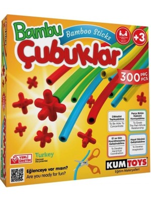 5462 Kumtoys, Bambu Çubuklar - 300 Parça / +3 Yaş