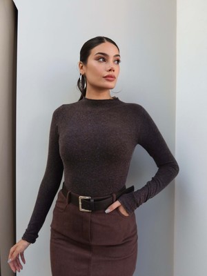 Esra Helvacı Yarım Balıkçı Yumuşak Dokulu Bluz