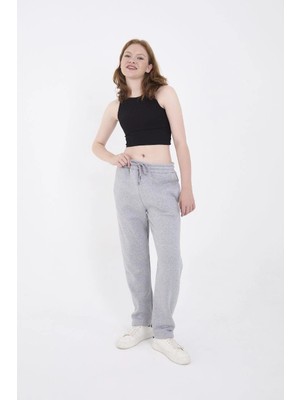 Hace Bazaar Üç Iplik Basic Eşofman Pantolon - Gri -Hcb