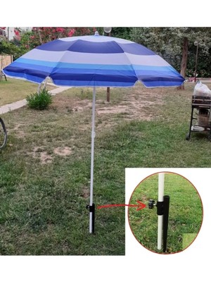 St. Morritz Plaj Deniz Bahçe Balkon Piknik Kamp Şemsiyesi ve Sabitleme Kazığı 2li Set 180CM