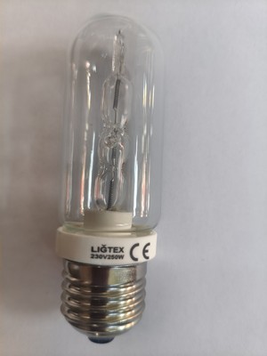General 250W Halolux Ceram Osram 64480 Muadili E27 Kalın Duy 4000 Yüksek Lümen Şeffaf Isıya Dayanıklı Porselen Duy Fırın Ampülü Ani Işık Sahne Ampulü 3200 Kelvin