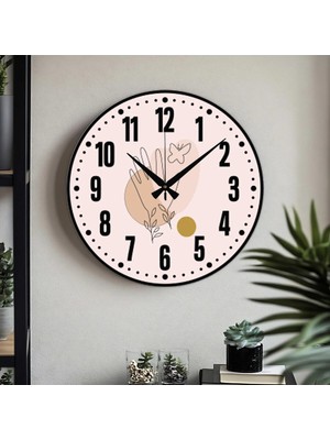 St. Morritz Dekoratif Türkçe Rakamlı Uv Baskılı Duvar Saati (Sessiz) Akar Mekanizma 40CM Metal Akrep Yelkovan