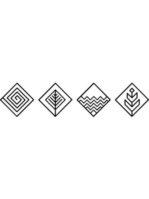 St. Morritz Siyah 4 Elements Duvar Dekoru