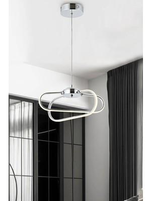 St. Morritz Ecrin Krom 2'li Sarkıt (Günışığı ) Modern LED Avize / Yatak Odası / Çocuk Odası / Mutfak / Antre