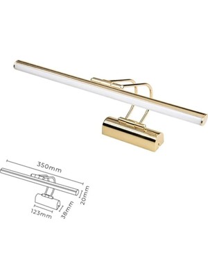 St. Morritz 7 Watt Gold Kasa Flüt LED Aplik - Resim ve Duvar Apliği