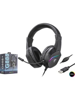 Skygo Kulaklik USB Rgb - Si̇yah G888