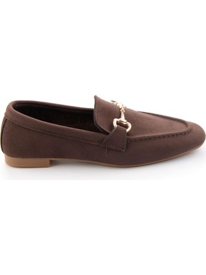 Bambi Kahve  Kadın Loafer Ayakkabı K01671057872