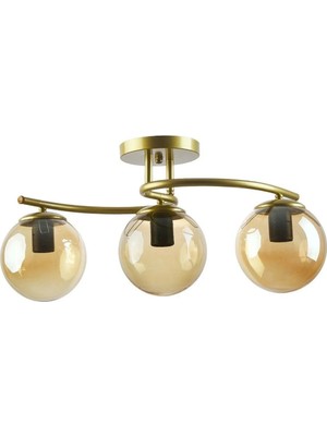 St. Morritz Luna Model Kapalı Glop Camlı Modern Plafonyer Avize