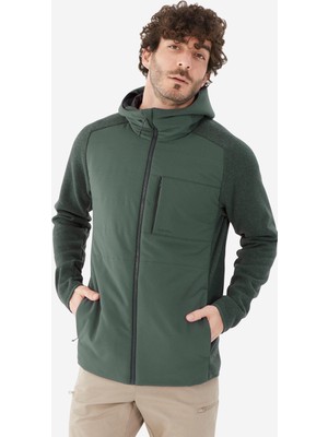 Decathlon Quechua Erkek Outdoor Sweatshirt - Yeşil - NH500 Hybride