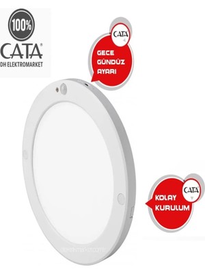 Cata Sıva Üstü LED Sensörlü Tavan Armatürü CT-9247 Beyaz Işık