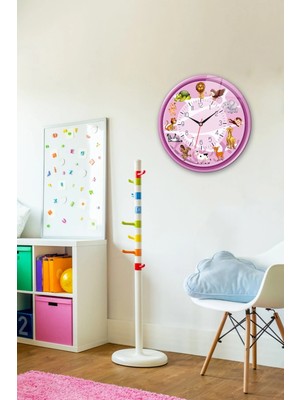 St. Morritz Cam Saat | Çocuk Odası - Pembe | ÇAP40CM