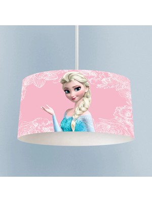 St. Morritz Bebek ve Çocuk Odası Motifli Elsa Desenli Pembe Avize