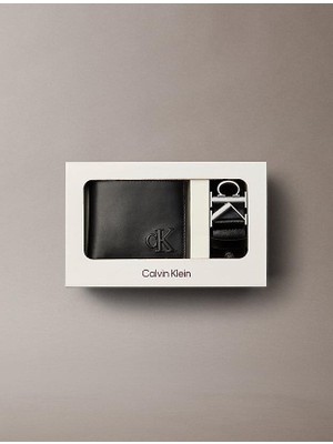 Calvin Klein Erkek Siyah Cüzdan ve Kemer Seti LV04D0017G