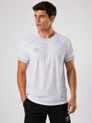 Umbro Vectör Training Erkek Beyaz Antrenman Spor Tişörtü TF0613