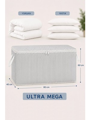 St. Morritz Ultra Mega Sandık Tipi Yorgan Yastık Hurcu En Büyük Boy Hurç 80X40X60 cm