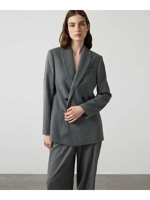 Miss İpekyol Çizgili Kruvaze Blazer IW6260106103005